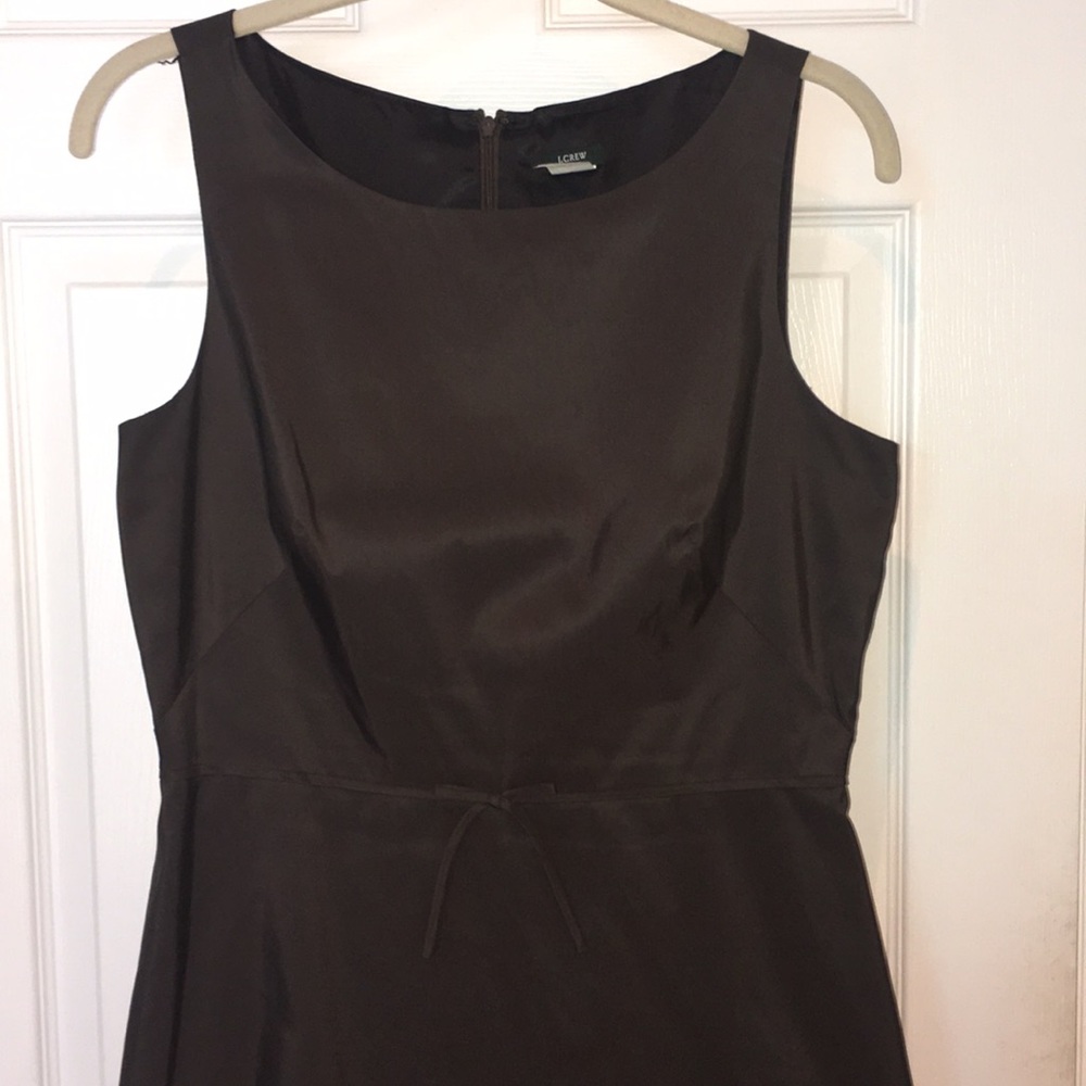 J. Crew Brown Sleeveless Sheath Midi Dress